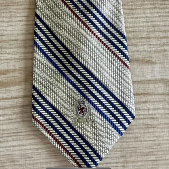 TOMMY HILFIGER VINTAGE GOLDEN STRIPED TIE - Picture 2 of 4